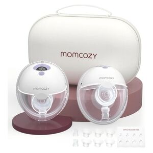 Momcozy All-in-One M5 Dual wearable breast pump Handsfree Purple